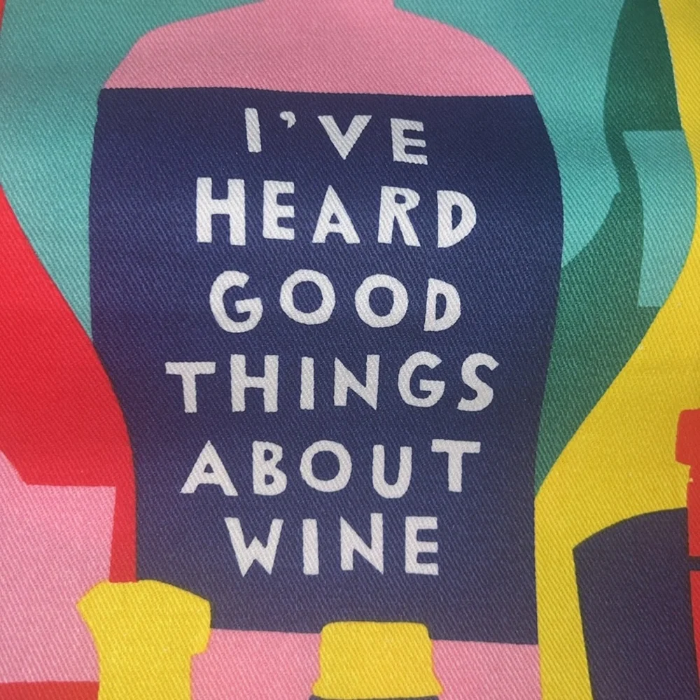 Blue Q “I’ve Heard Good Things About Wine” apron New With Tags